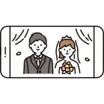 Online Wedding Smartphone SVG Icon